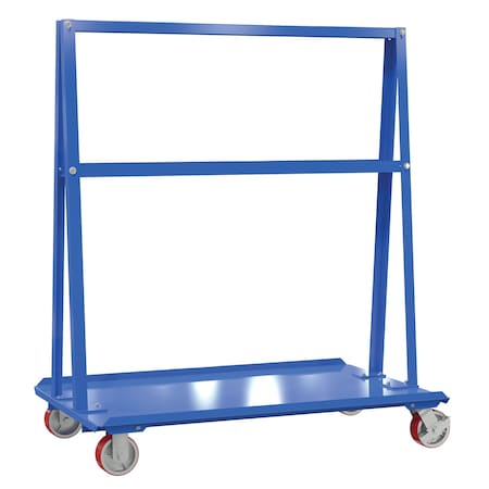 Vestil Blue Steel A-Frame Cart 2000lb Capacity 30x48 In. w/4 5x2 Casters AF-3048
